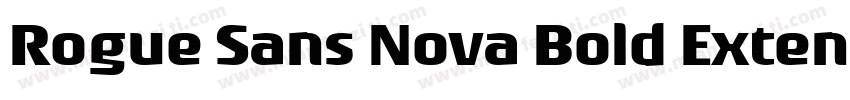 Rogue Sans Nova Bold Extended Itali字体转换